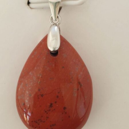 JASPE ROUGE pendentif goutte
