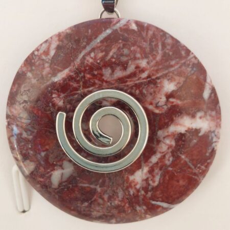 JASPE ROUGE pendentif donut