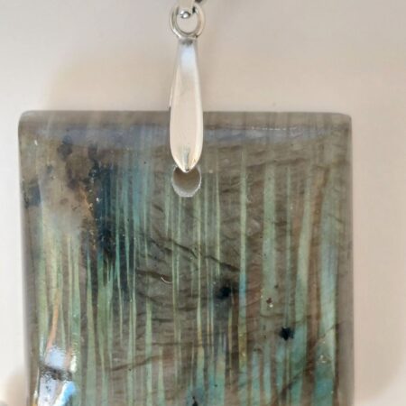 LABRADORITE pendentif carré
