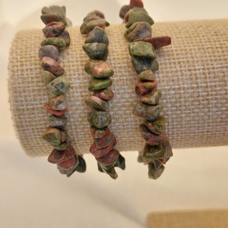 Bracelet baroque en Unakite