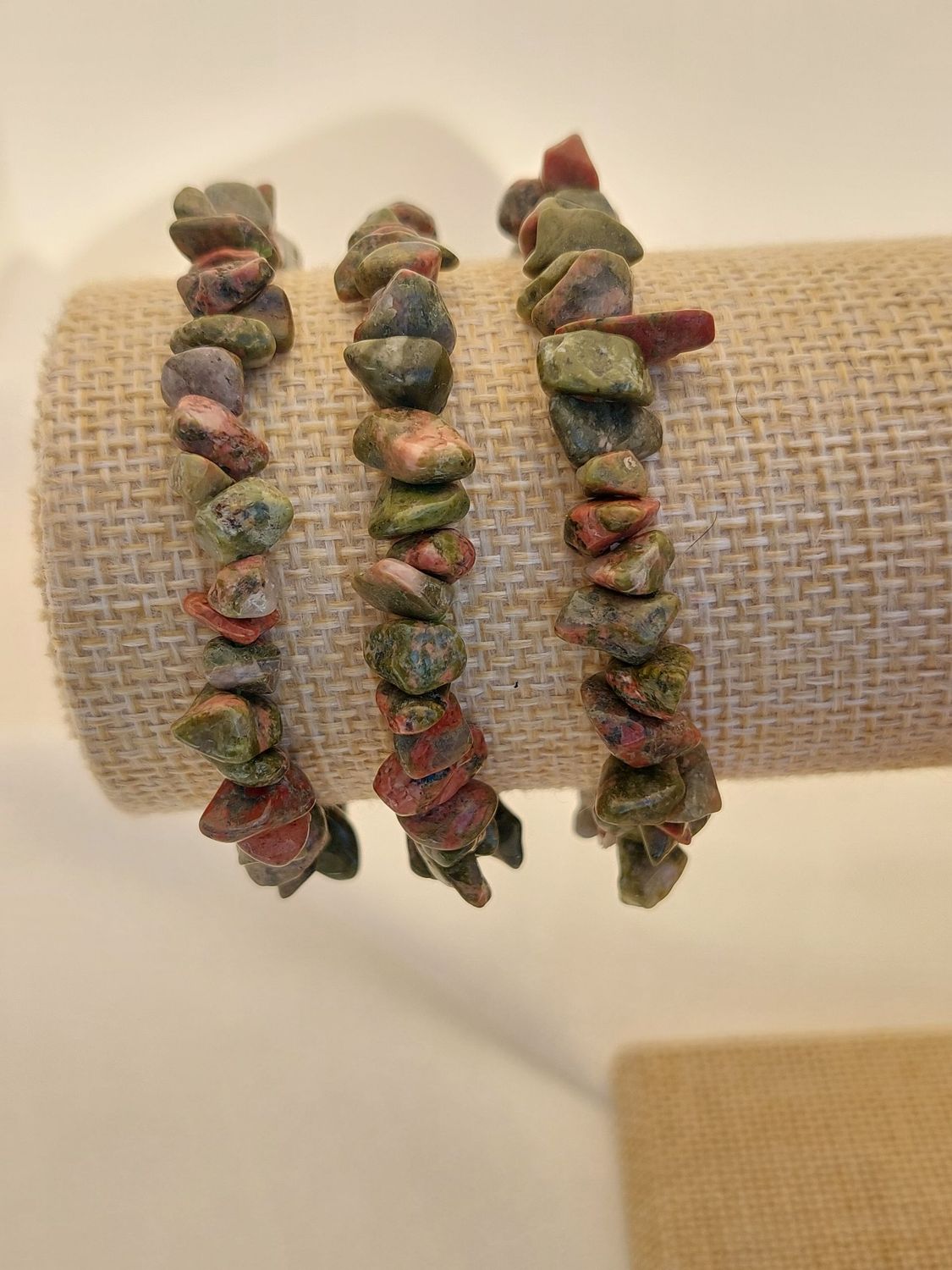 Bracelet baroque en Unakite