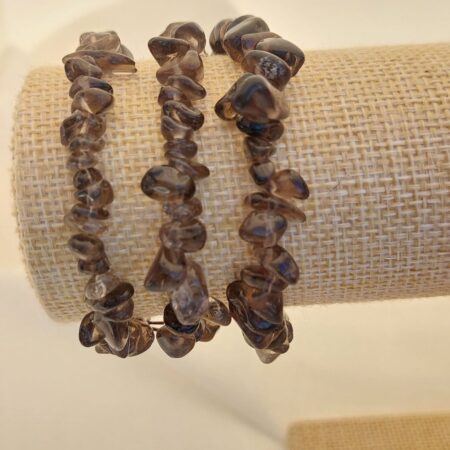 Bracelet baroque en Quartz Fumé