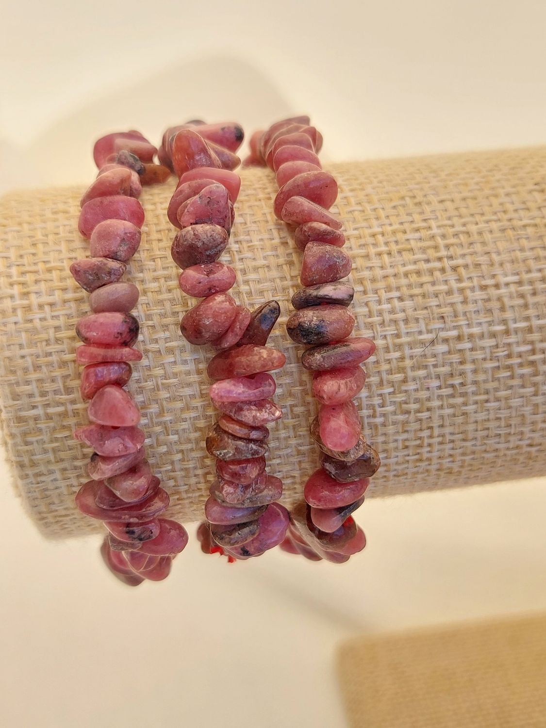Bracelet baroque en Rhodonite