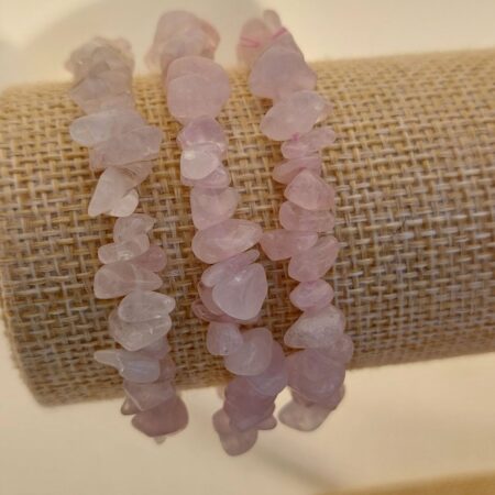 Bracelet baroque en Quartz Rose