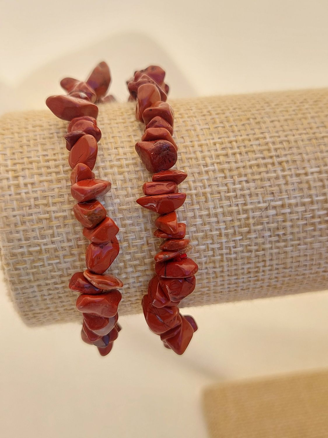 Bracelet baroque en Jaspe Rouge