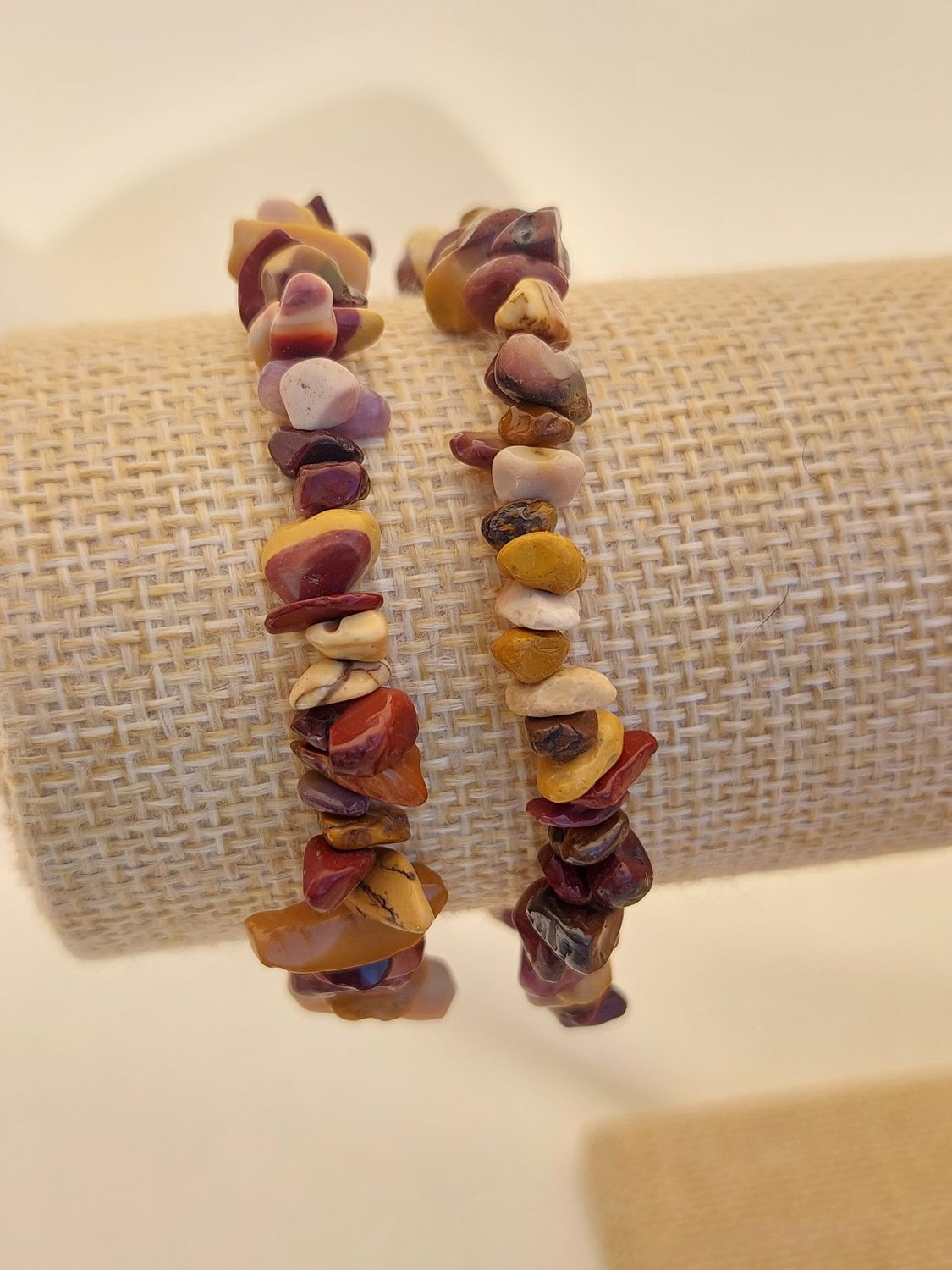Bracelet baroque en Jaspe Mokaite