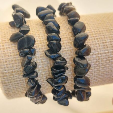 TOURMALINE NOIRE bracelet baroque