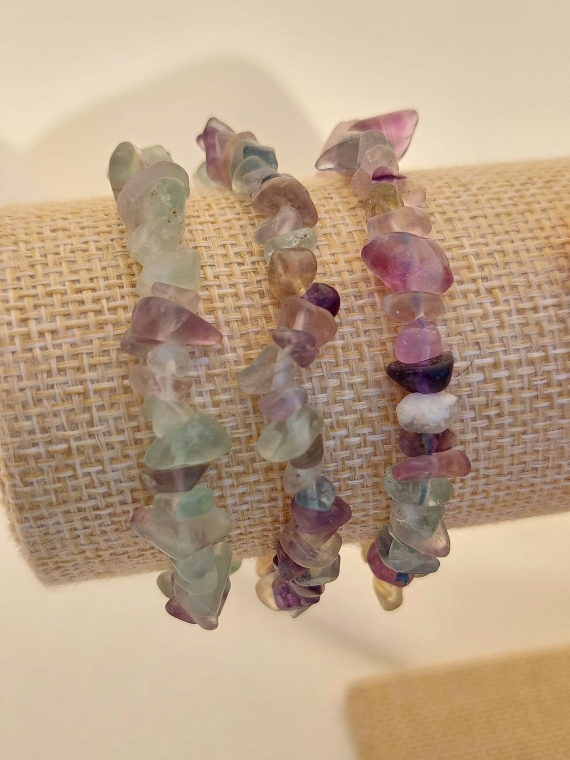 Bracelet baroque en Fluorite