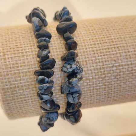 Bracelet baroque en Obsicienne Flocon de Neige