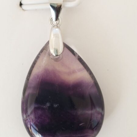 FLUORITE VIOLETTE pendentif goutte