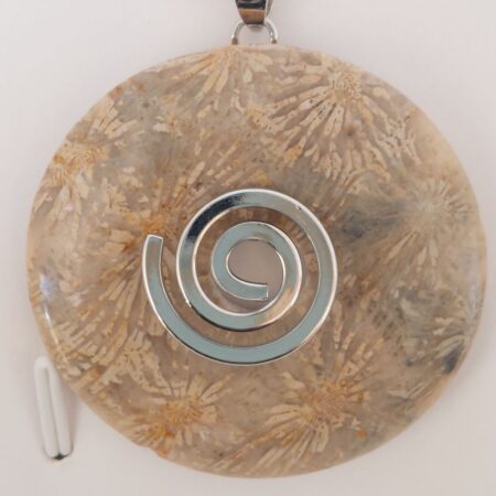 JASPE CHRYSANTHEME pendentif donut